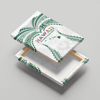 Hawaii Rainbow Warriors Canvas Wall Art Polynesian Motif White Color