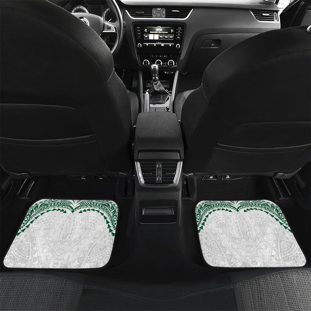Custom Hawaii Rainbow Warriors Car Mats Polynesian Motif White Color