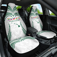 Hawaii Rainbow Warriors Car Seat Cover Polynesian Motif White Color