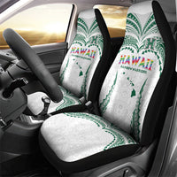 Hawaii Rainbow Warriors Car Seat Cover Polynesian Motif White Color