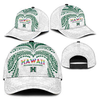 Hawaii Rainbow Warriors Classic Cap Polynesian Motif White Color
