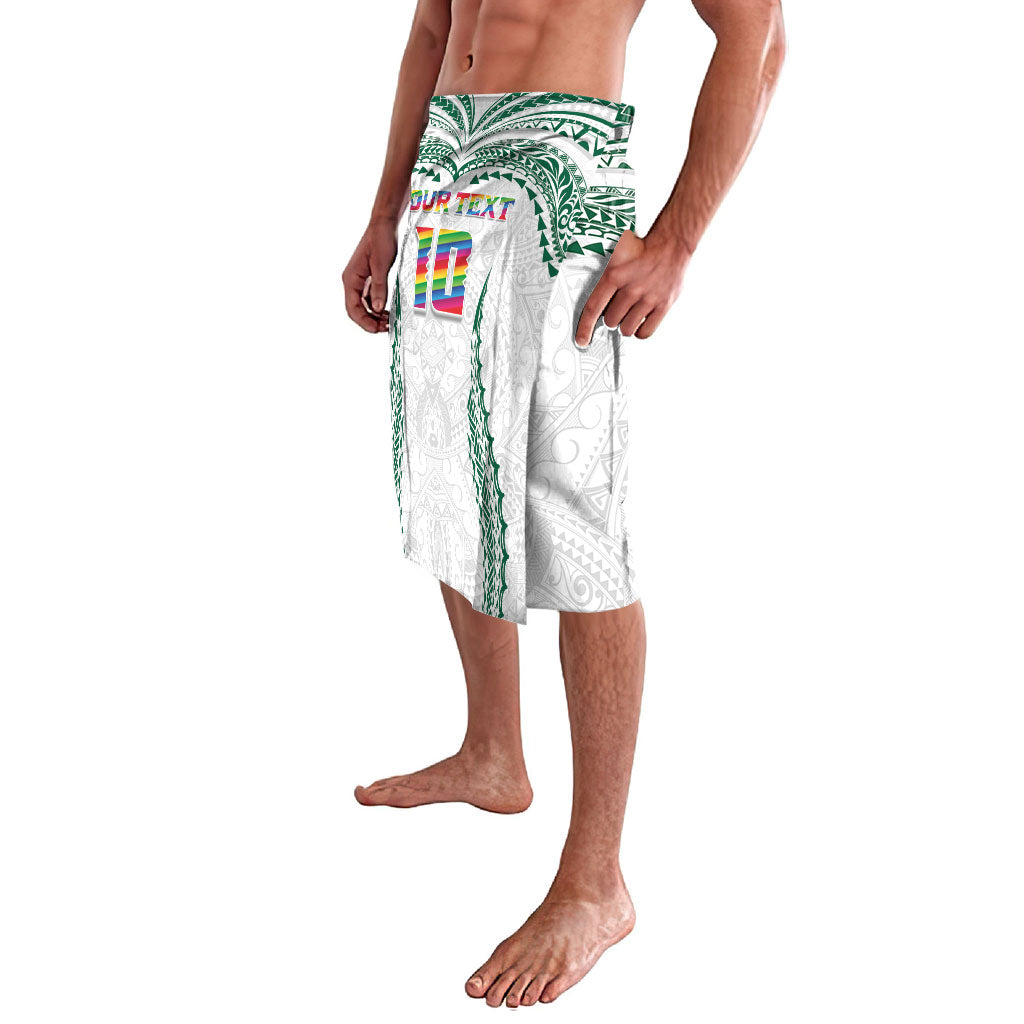 Custom Hawaii Rainbow Warriors Lavalava Polynesian Motif White Color