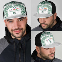 Hawaii Rainbow Warriors Mesh Trucker Cap Polynesian Motif White Color