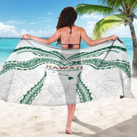 Hawaii Rainbow Warriors Sarong Polynesian Motif White Color