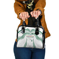 Hawaii Rainbow Warriors Shoulder Handbag Polynesian Motif White Color