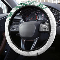 Hawaii Rainbow Warriors Steering Wheel Cover Polynesian Motif White Color