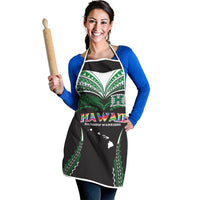 Hawaii Rainbow Warriors Apron Polynesian Motif Black Color