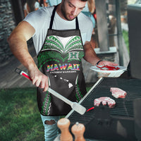 Hawaii Rainbow Warriors Apron Polynesian Motif Black Color
