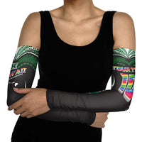 Custom Hawaii Rainbow Warriors Arm Sleeves Polynesian Motif Black Color