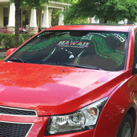 Hawaii Rainbow Warriors Auto Sun Shade Polynesian Motif Black Color