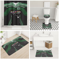 Hawaii Rainbow Warriors Bathroom Set Polynesian Motif Black Color
