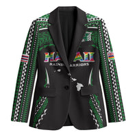 Custom Hawaii Rainbow Warriors Blazer Polynesian Motif Black Color