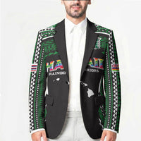 Custom Hawaii Rainbow Warriors Blazer Polynesian Motif Black Color