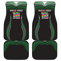 Custom Hawaii Rainbow Warriors Car Mats Polynesian Motif Black Color