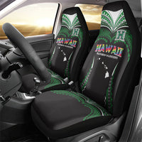Hawaii Rainbow Warriors Car Seat Cover Polynesian Motif Black Color