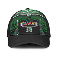 Hawaii Rainbow Warriors Classic Cap Polynesian Motif Black Color