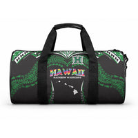 Hawaii Rainbow Warriors Duffle Bag Polynesian Motif Black Color
