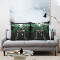 Hawaii Rainbow Warriors Pillow Cover Polynesian Motif Black Color