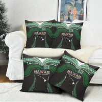 Hawaii Rainbow Warriors Pillow Cover Polynesian Motif Black Color