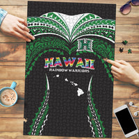 Hawaii Rainbow Warriors Puzzle Polynesian Motif Black Color