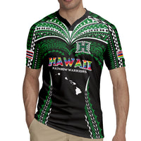 Custom Hawaii Rainbow Warriors Rugby Jersey Polynesian Motif Black Color