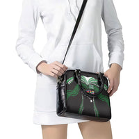 Hawaii Rainbow Warriors Shoulder Handbag Polynesian Motif Black Color