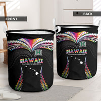 Hawaii Rainbow Warriors Laundry Basket Polynesian Motif Special Edition Rainbow Gradient