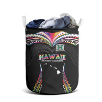 Hawaii Rainbow Warriors Laundry Basket Polynesian Motif Special Edition Rainbow Gradient