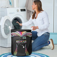 Hawaii Rainbow Warriors Laundry Basket Polynesian Motif Special Edition Rainbow Gradient