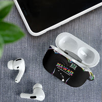 Hawaii Rainbow Warriors AirPods Case Polynesian Motif Special Edition Rainbow Gradient