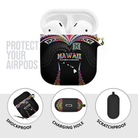 Hawaii Rainbow Warriors AirPods Case Polynesian Motif Special Edition Rainbow Gradient