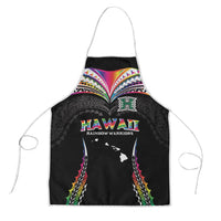 Hawaii Rainbow Warriors Apron Polynesian Motif Special Edition Rainbow Gradient