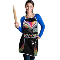 Hawaii Rainbow Warriors Apron Polynesian Motif Special Edition Rainbow Gradient