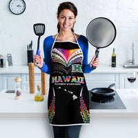 Hawaii Rainbow Warriors Apron Polynesian Motif Special Edition Rainbow Gradient