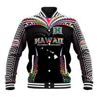 Custom Hawaii Rainbow Warriors Baseball Jacket Polynesian Motif Special Edition Rainbow Gradient
