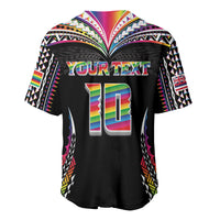Custom Hawaii Rainbow Warriors Baseball Jersey Polynesian Motif Special Edition Rainbow Gradient
