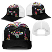 Hawaii Rainbow Warriors Baseball Net Cap Polynesian Motif Special Edition Rainbow Gradient