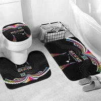 Hawaii Rainbow Warriors Bathroom Set Polynesian Motif Special Edition Rainbow Gradient