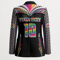 Custom Hawaii Rainbow Warriors Blazer Polynesian Motif Special Edition Rainbow Gradient