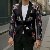 Custom Hawaii Rainbow Warriors Blazer Polynesian Motif Special Edition Rainbow Gradient