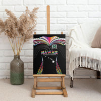 Hawaii Rainbow Warriors Canvas Wall Art Polynesian Motif Special Edition Rainbow Gradient