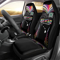 Hawaii Rainbow Warriors Car Seat Cover Polynesian Motif Special Edition Rainbow Gradient