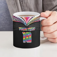 Custom Hawaii Rainbow Warriors Ceramic Mug Polynesian Motif Special Edition Rainbow Gradient