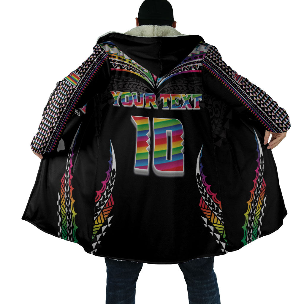 Custom Hawaii Rainbow Warriors Cloak Polynesian Motif Special Edition Rainbow Gradient