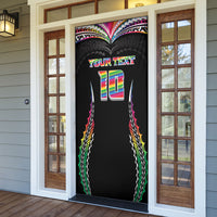 Custom Hawaii Rainbow Warriors Door Cover Polynesian Motif Special Edition Rainbow Gradient