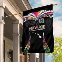 Hawaii Rainbow Warriors Garden Flag Polynesian Motif Special Edition Rainbow Gradient