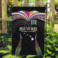 Hawaii Rainbow Warriors Garden Flag Polynesian Motif Special Edition Rainbow Gradient