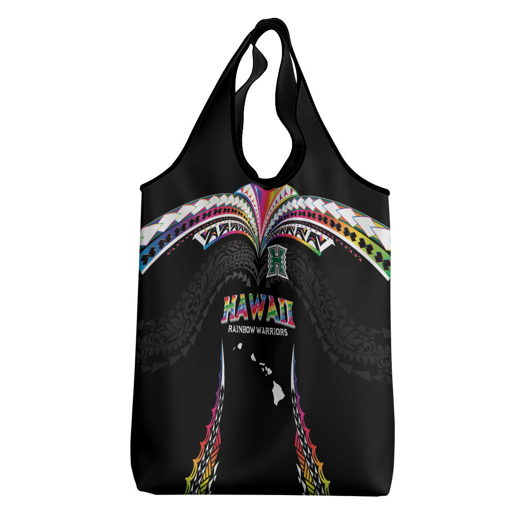 Hawaii Rainbow Warriors Grocery Bag Polynesian Motif Special Edition Rainbow Gradient