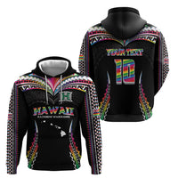 Custom Hawaii Rainbow Warriors Hoodie Polynesian Motif Special Edition Rainbow Gradient
