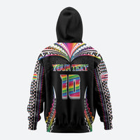 Custom Hawaii Rainbow Warriors Hoodie Polynesian Motif Special Edition Rainbow Gradient